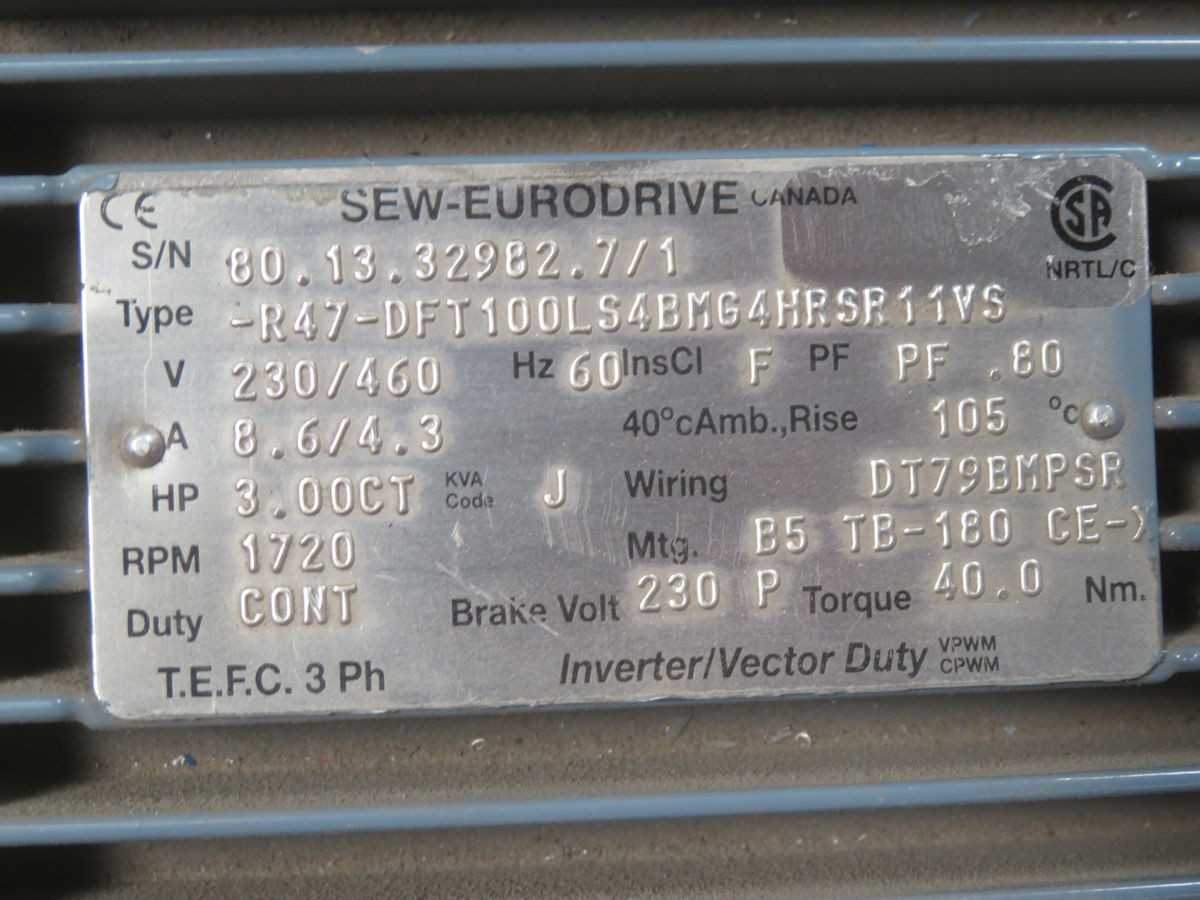SEW Eurodrive 80 SEW 0000 0010 3135 R47 Gearmotor T263325 - GEAR REDUCERS