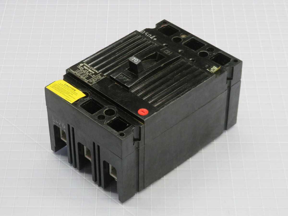 GE TED136070WL CIRCUIT BREAKER, 3P, 3PH, 70A CUR, 600V VOLT, 18KA@480V IC, 14KA@600V IC - INDUSTRIAL PARTS