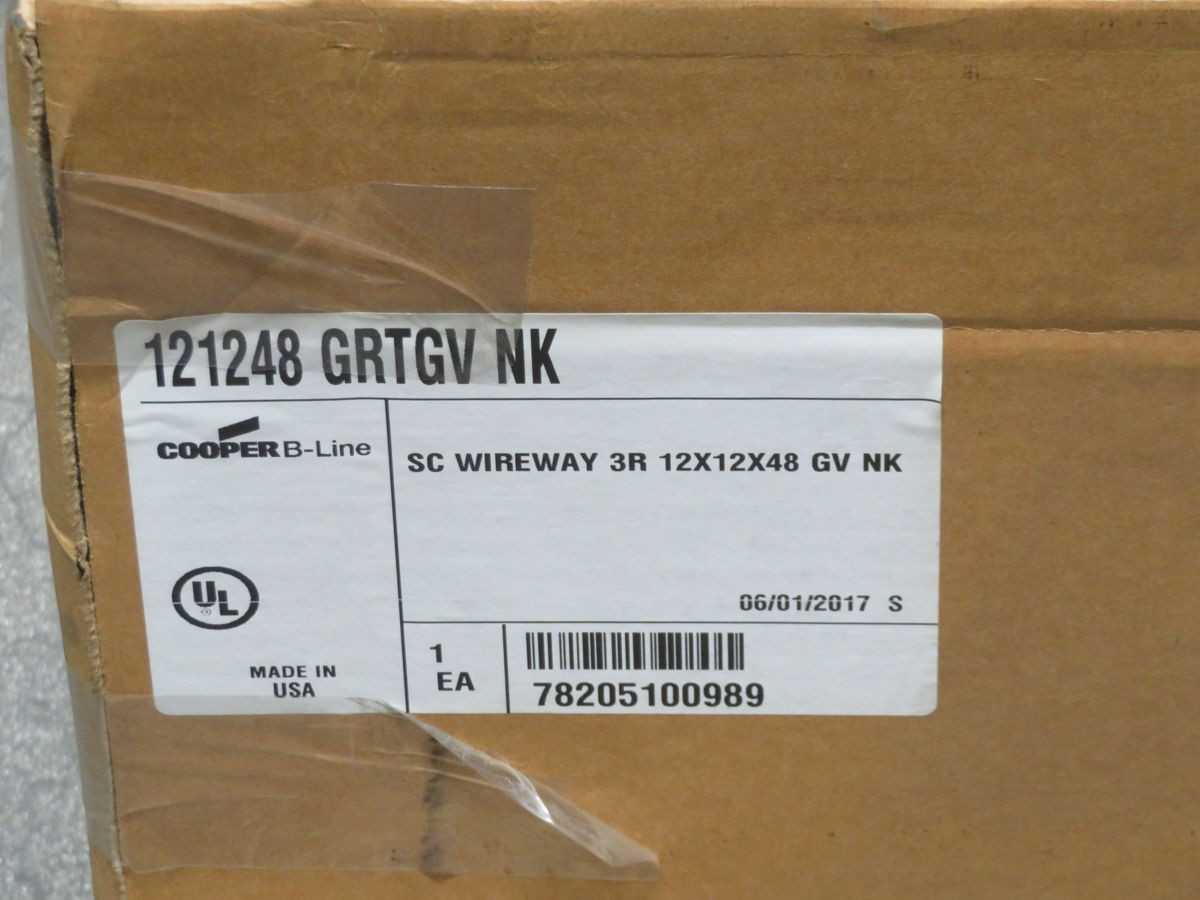 COOPER B-LINE 121248 GRTGV NK 78205100989 SC WIREWAY T263507 - ELECTRICAL COMPONENTS