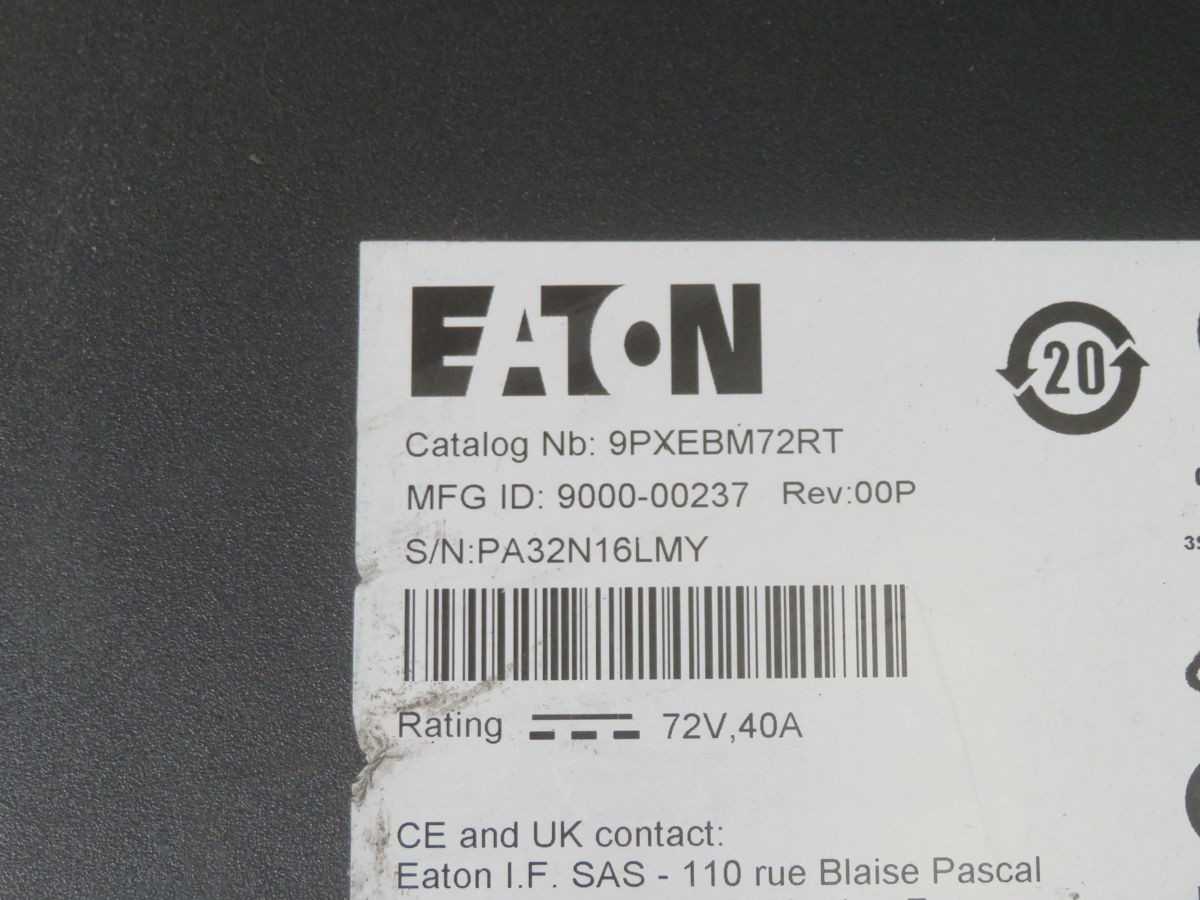 EATON 9PXEBM72RT EXTENDED BATTERY MODULE (EBM) T268586 - UPS