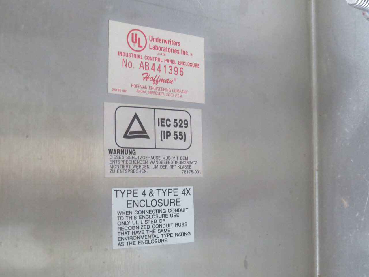 HOFFMAN AB441396 INDUSTRIAL CONTROL PANEL ENCLOSURE T243689 - ELECTRICAL ENCLOSURES