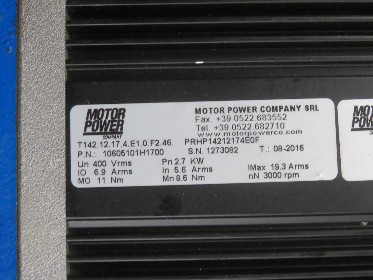 MOTOR POWER 10605101H1700 TC 90B BRUSHLESS SERVO MOTOR WITH A BEVEL-HELICAL GEARBOX T268515 - SERVO