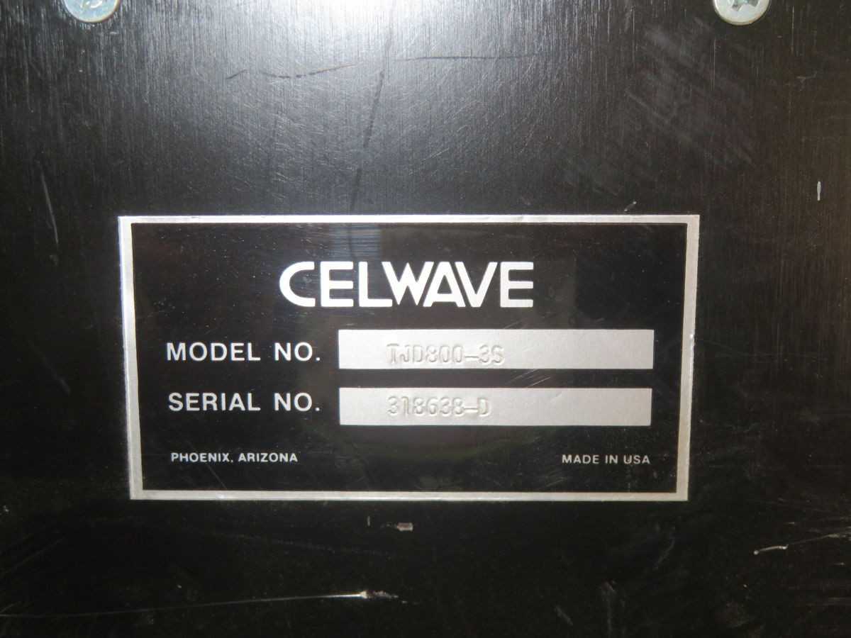 CELWAVE TDJ800-3S COMBINER, REPEATER, CIRCULATOR T265382 - CIRCULATOR PUMP