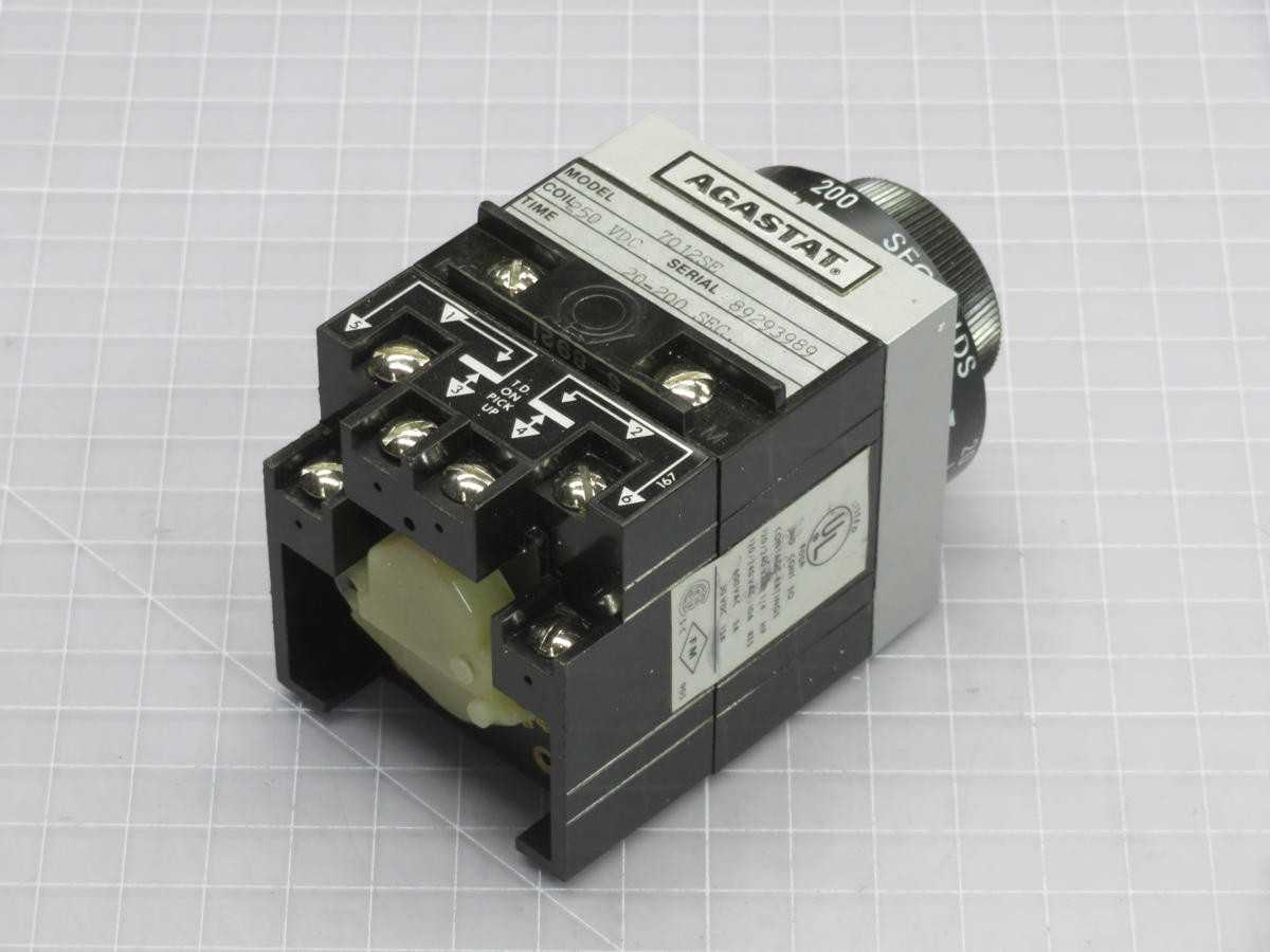 AGASTAT 7012SE, TIME DELAY RELAYS, 2PDT, 250 VDC COIL, 20-200 SEC DELAY, 10A @ 120 VAC, -20/+65C TEMP - TIME DELAY RELAY