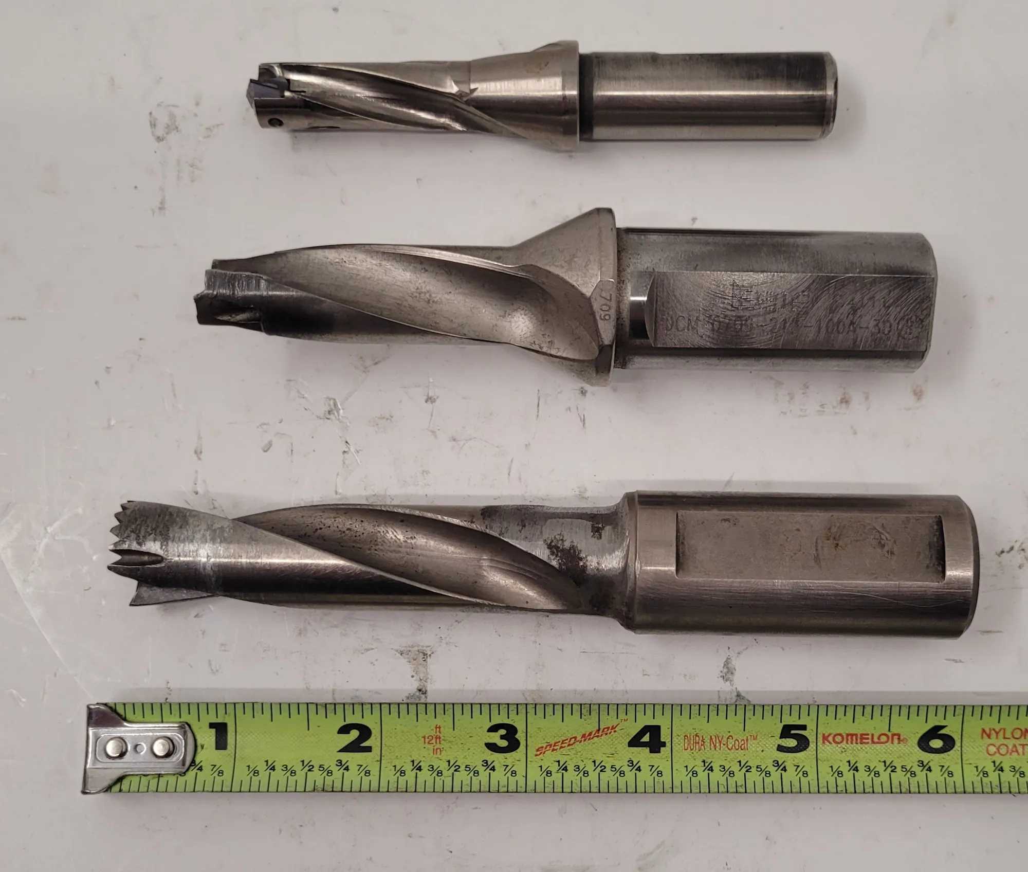 ISCAR INDEXABLE DRILLS - SET OF 3 (4.37", 5", 5.75" OAL) - 2 FLUTES EACH - MACHINING TOOLING & PARTS