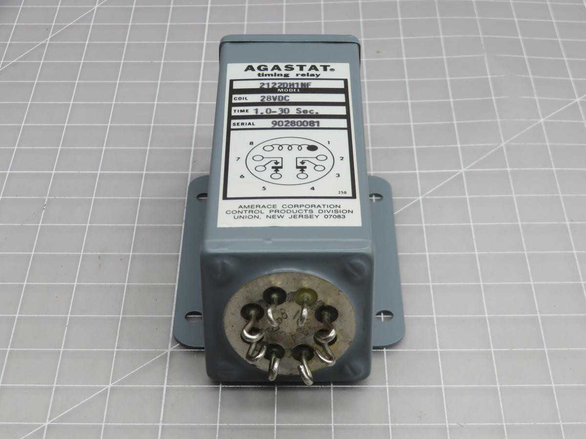 AGASTAT 2122DH1NF OFF-DELAY RELAY, 28VDC INPUT, 1-30S TIMING, DPDT, 10A CONT, -55/+85C TEMP - TIME DELAY RELAY