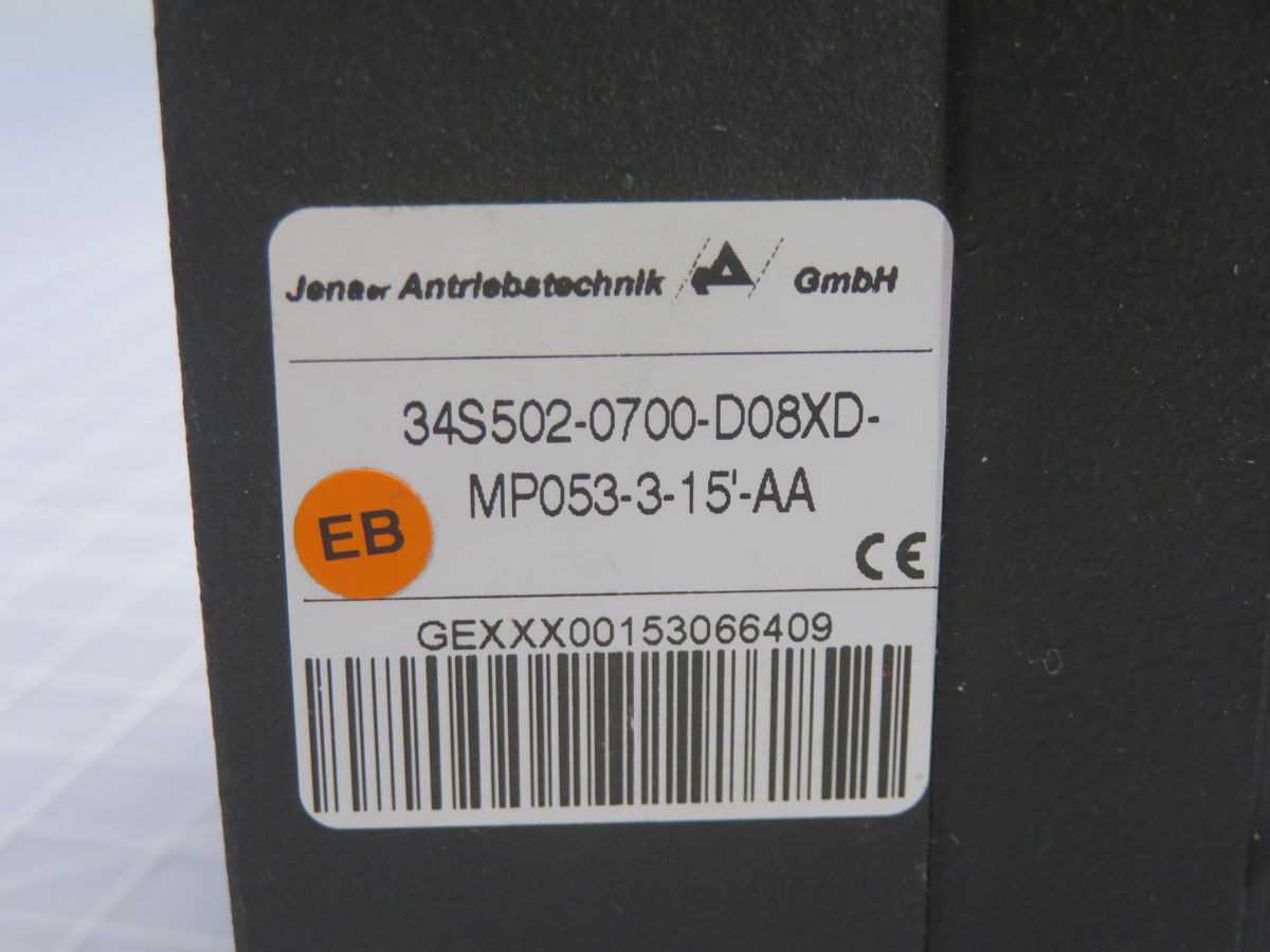 JENAER ANTRIEBSTECHNIK 34S502-0700-D08XD-MP053-3-15'-AA SERVO MOTOR BH0836 - SERVO MOTORS
