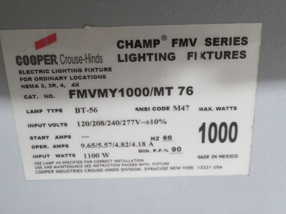 COOPER FMVMY1000/MT 76 FLOOD LIGHT T265877 - LIGHT FIXTURES