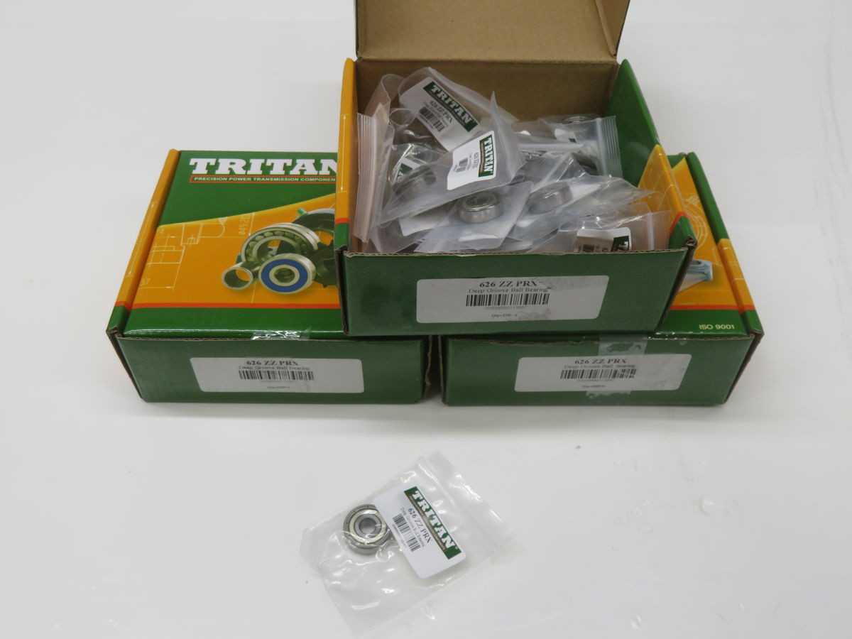LOT OF 75 TRITAN 626 ZZ PRX MINIATURE DEEP-GROOVE RADIAL BALL BEARINGS T268275 - BEARINGS