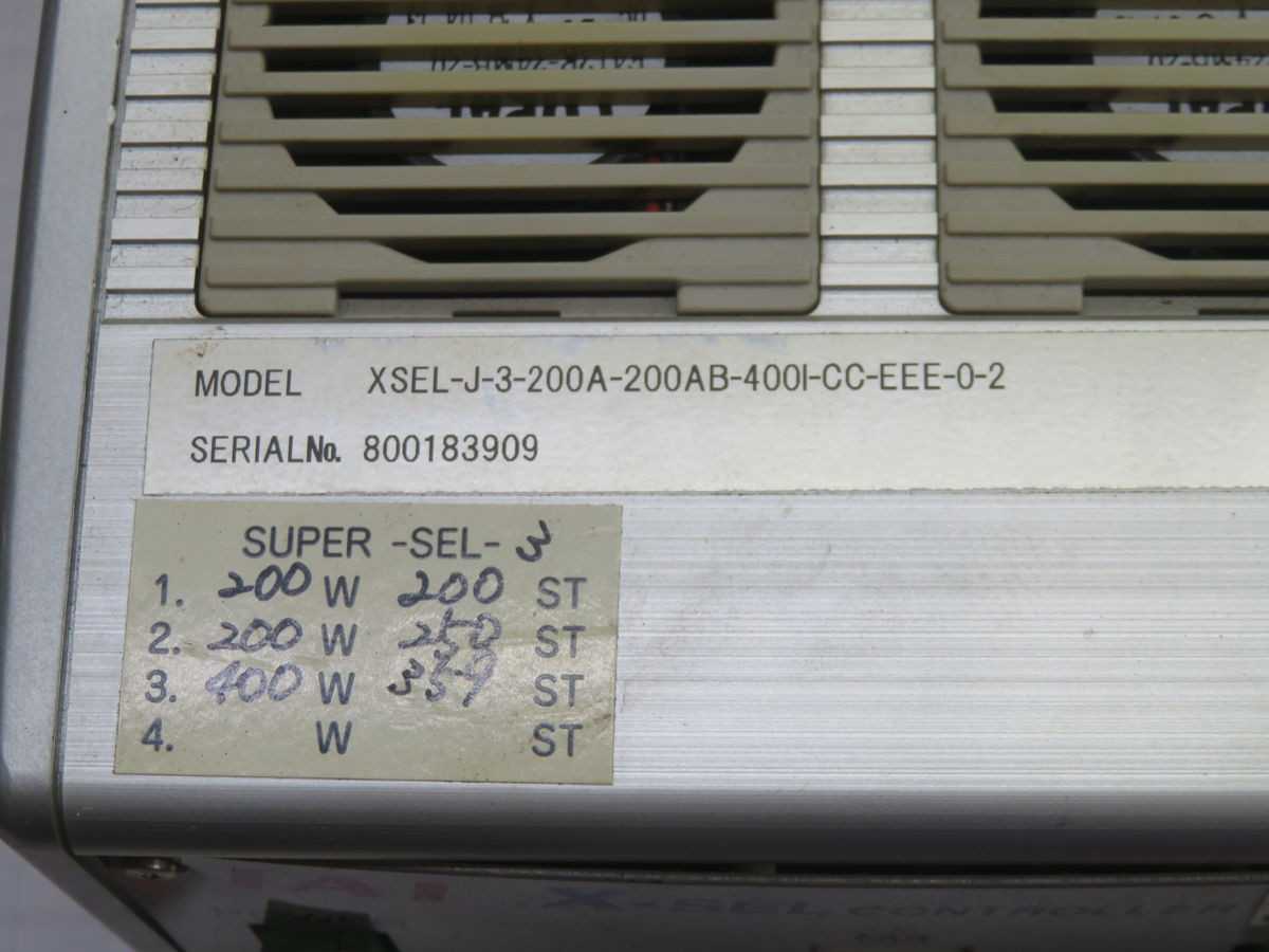 IAI XSEL-J-3-200A-200AB-4001-CC-EEE-0-2 XSEL CONTROLLER T262773 - AUTOMATION & CONTROLS