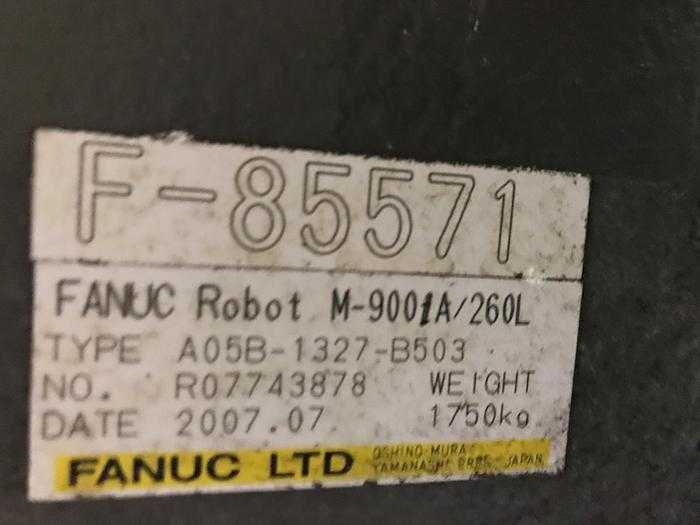 2007 FANUC M900IA/260L ARTICULATED ROBOT, 260 KG PAYLOAD, 3100 MM REACH, R30IA CONTROLLER - ARTICULATED ROBOTS