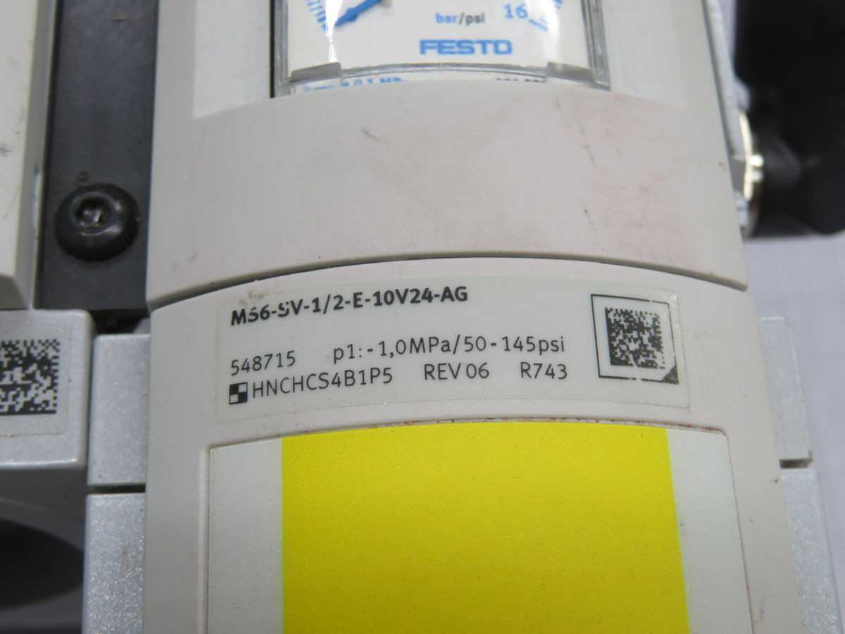 FESTO 548715 MS6-SV-1/2-E-10V24-AG SOFT-START EXHAUST VALVE T268109 - EXHAUST VALVE