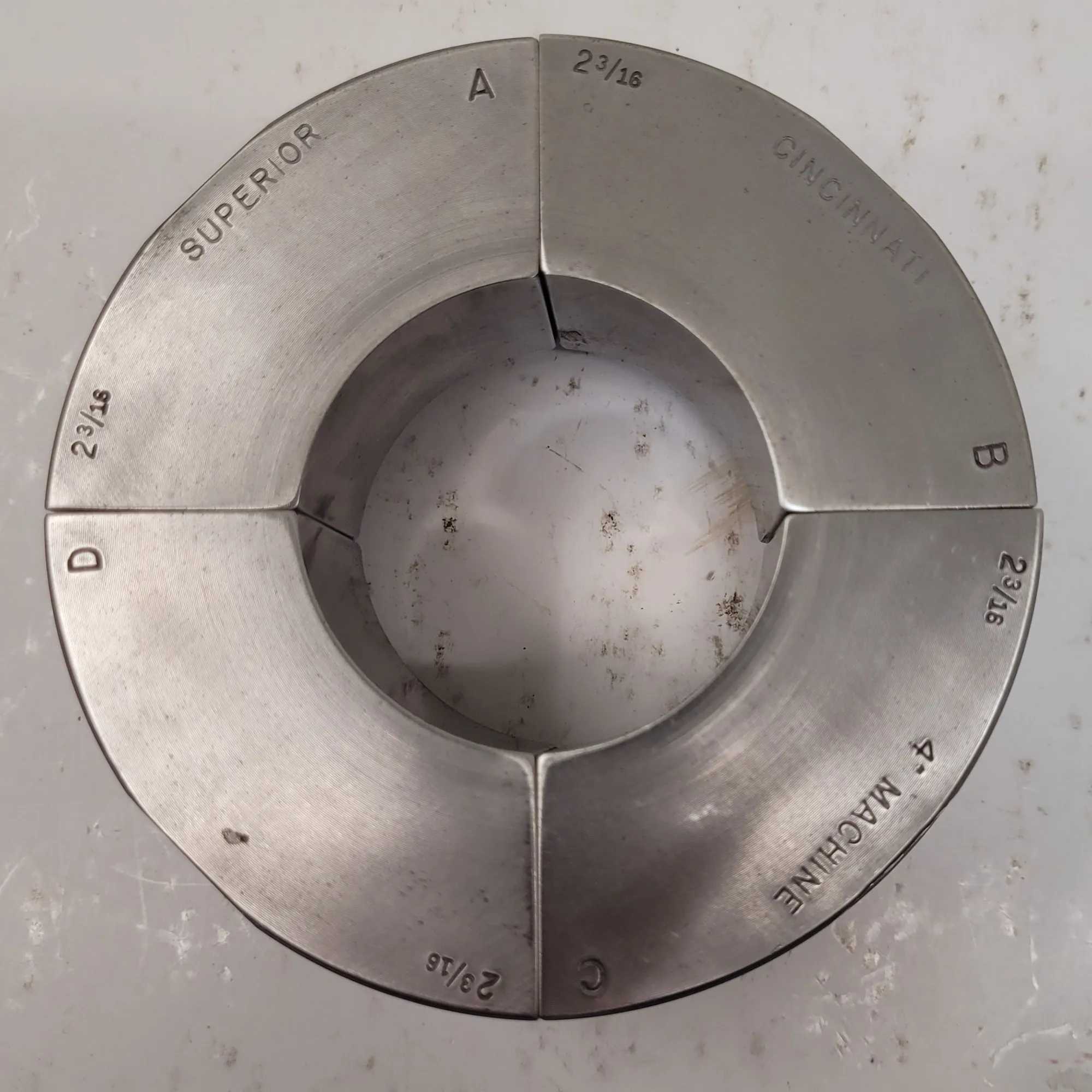 SUPERIOR CINCINNATI 2 3/16" S-STYLE EMERGENCY COLLET PAD, 2" HEIGHT, NON-SERRATED - MACHINE TOOLING