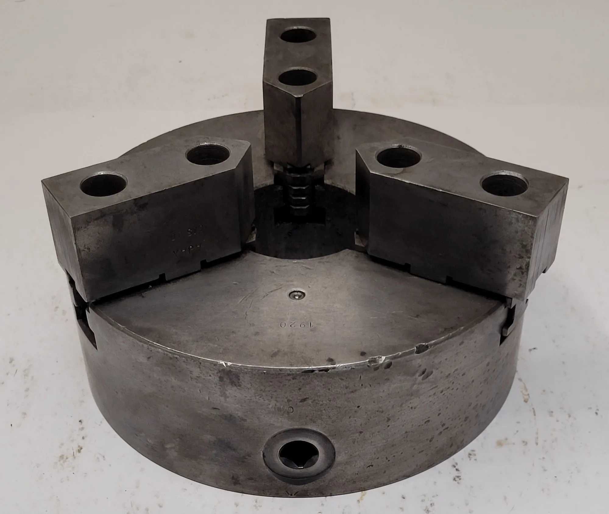 BISON LATHE CHUCK, 10" 3 JAW, 3" THROUGH HOLE - MACHINING TOOLING & PARTS