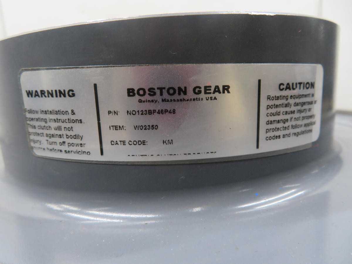 Boston Gear NO123BP46P48 W02350 Clutch, 1.125 In Bore, 14 Hp, V-Groove Pulley, 4.5 In Od - BRAKES & CLUTCHES