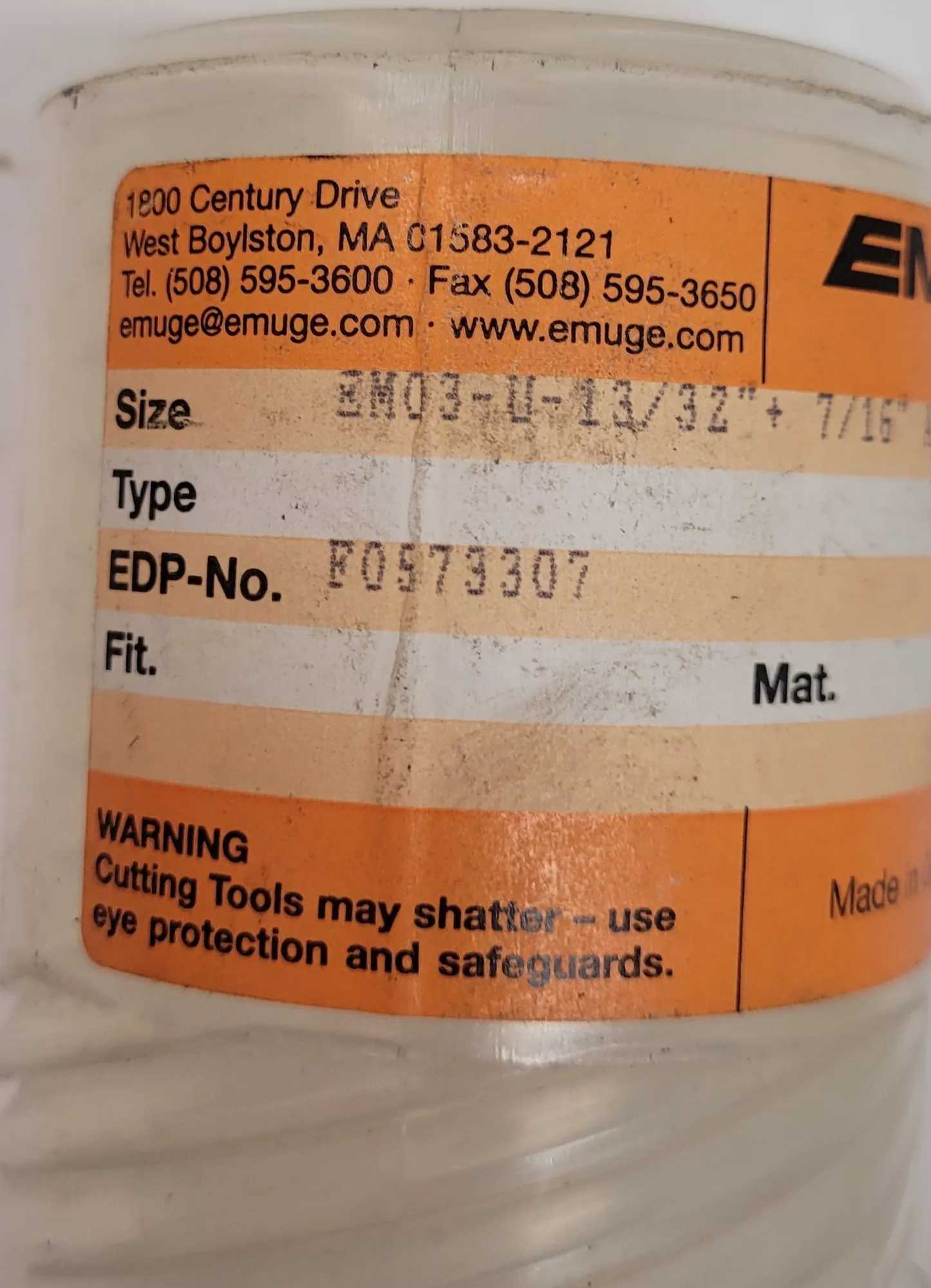 EMUGE F0573307 EM03-U-7/16 QUICK CHANGE TAP ADAPTER W/ OVERLOAD CLUTCH - MACHINING TOOLING & PARTS
