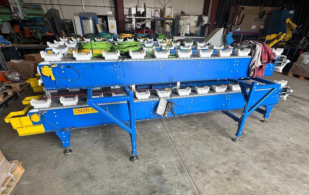 2023 ZETA GROUP DOUBLE STACK MOTORIZED CONVEYOR - 30" W X 168" L, ETHERNET IP READY - BELT CONVEYOR
