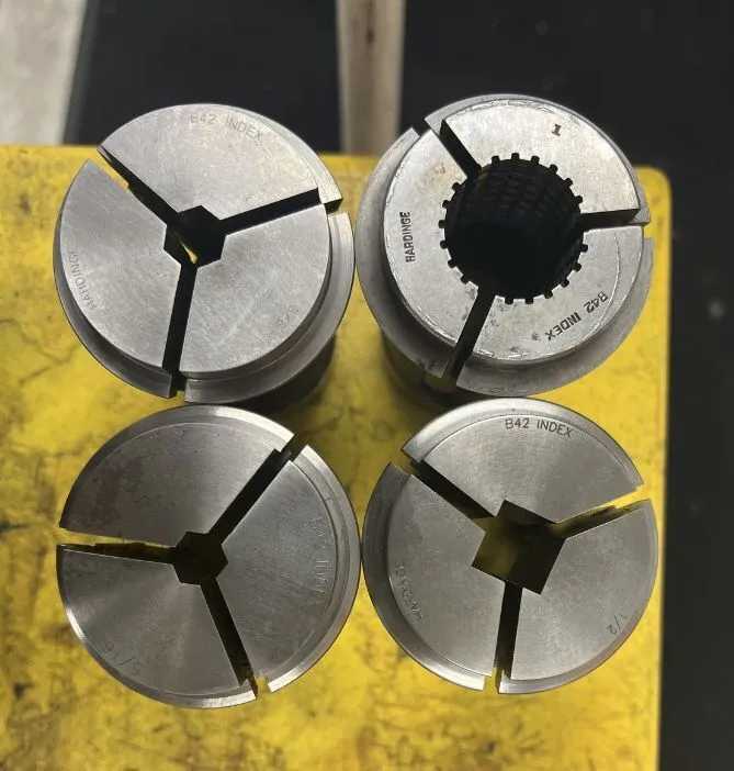 HARDINGE B-42 COLLETS - SET OF 59 - MACHINING TOOLING & PARTS