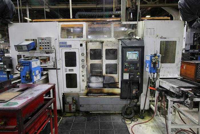 Fuji ANS320 CNC Lathe, FANUC 320I Control, Gantry Loader, Marposs Gauging System - CNC LATHES