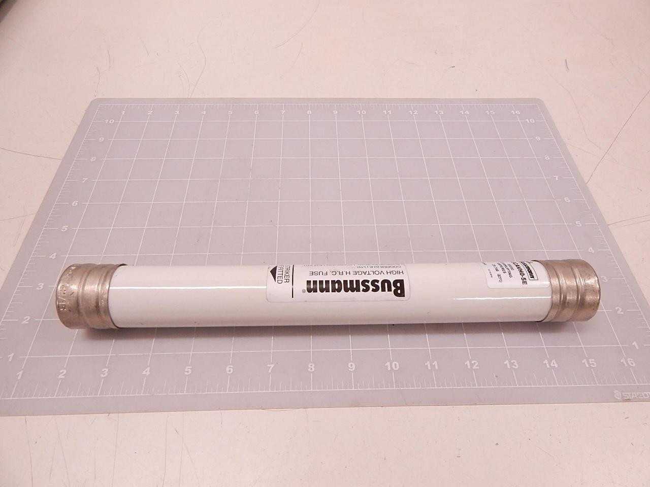 BUSSMANN 15-5CAVH0-5E HIGH VOLTAGE H.R.C. FUSE 80000 INTERRUPTING AMPERES T79568 - FUSES