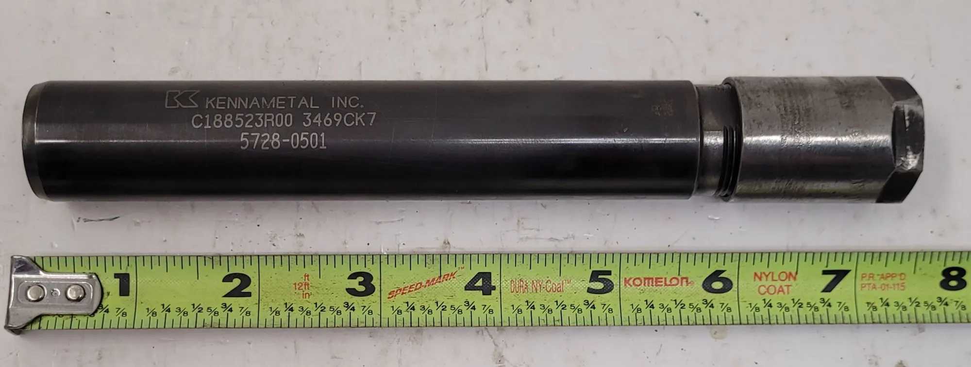 KENNAMETAL COLLET EXTENSION CHUCK C188523R00 - 3469CK7, 7-1/4” OAL, 1” BODY DIA. - MACHINE TOOLING