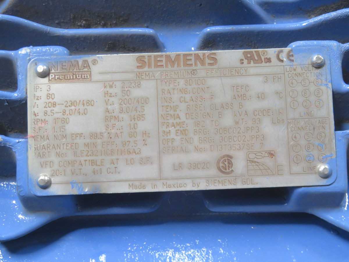 Sumitomo PA166516 EHYJMS3-B6120Y-Y1-21 Gear With 2.2 kW Siemens Motor T262617 - MOTOR & GEARBOX ASSEMBLY