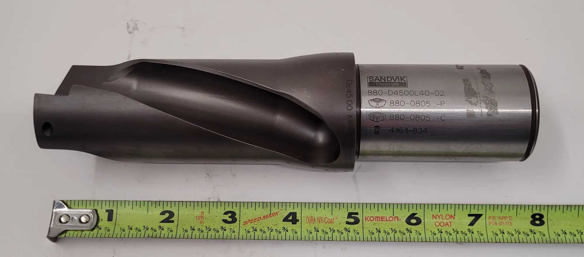 SANDVIK COROMANT CORODRILL 880-D4500L40-02 INDEXABLE INSERT DRILL, 1.7717 INCH CUTTING DIAMETER - MACHINING TOOLING & PARTS
