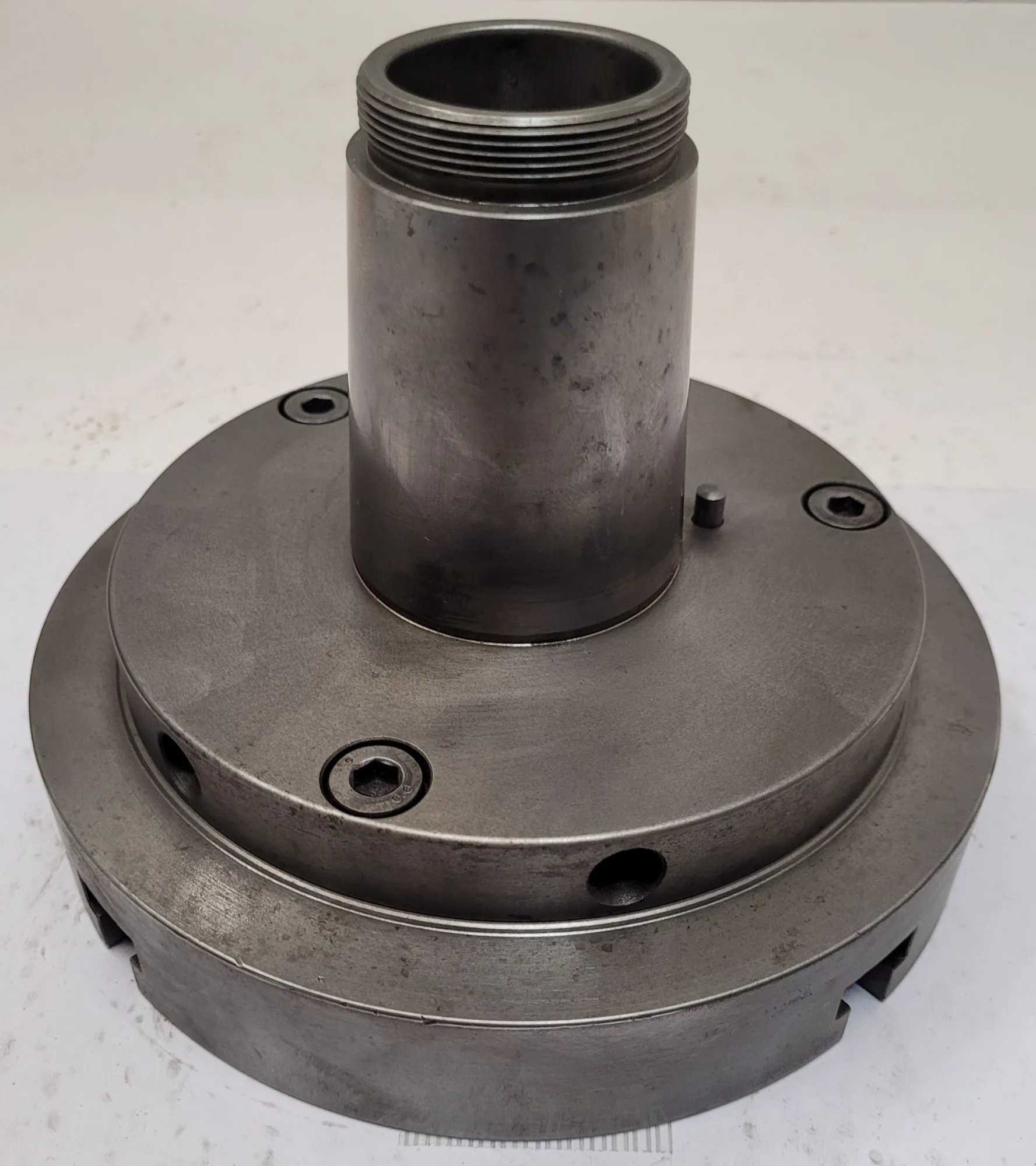4 JAW LATHE CHUCK, 7-3/4" DIAMETER, 1-1/4" THROUGH HOLE - MACHINE TOOLING