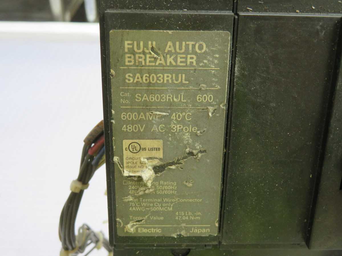 FUJI ELECTRIC SA603RUL DIN RAIL MOUNT CIRCUIT BREAKERS
T259474 - CIRCUIT BREAKERS