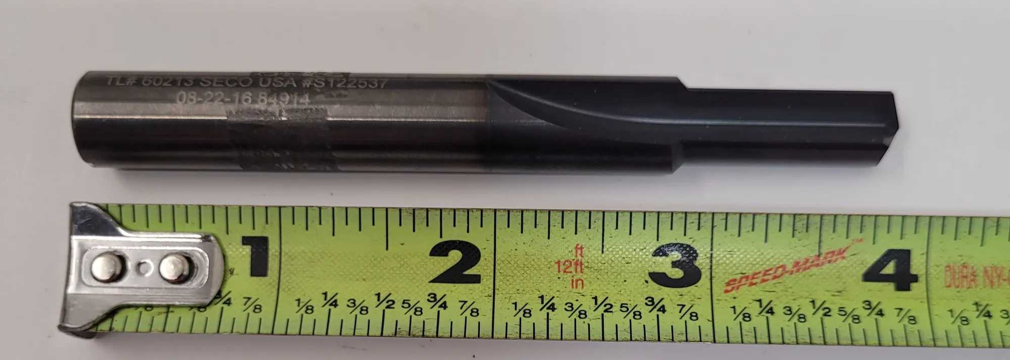 SECO DRILL/REAMER, CARBIDE, 10MM, 12MM SHANK, COOLANT THRU, 2 FLUTES - MACHINING TOOLING & PARTS