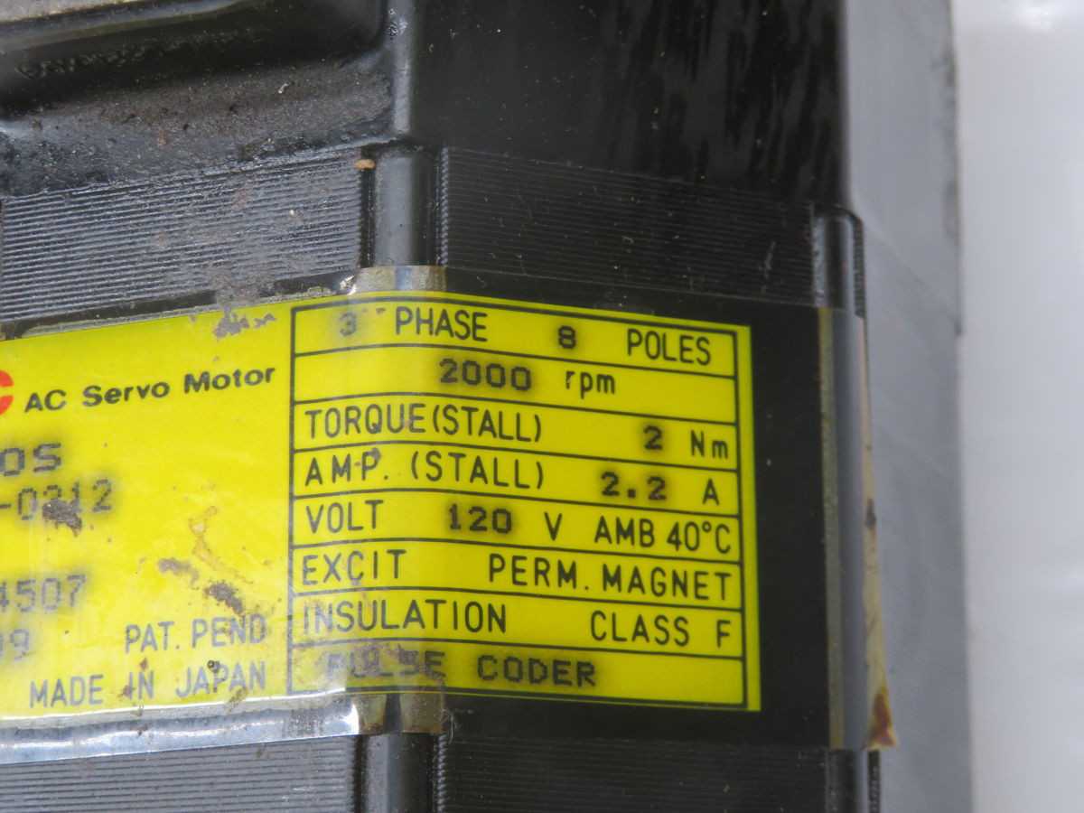 FANUC A06B-0312-B003 1-0S SERVO MOTOR T265128 - SERVO