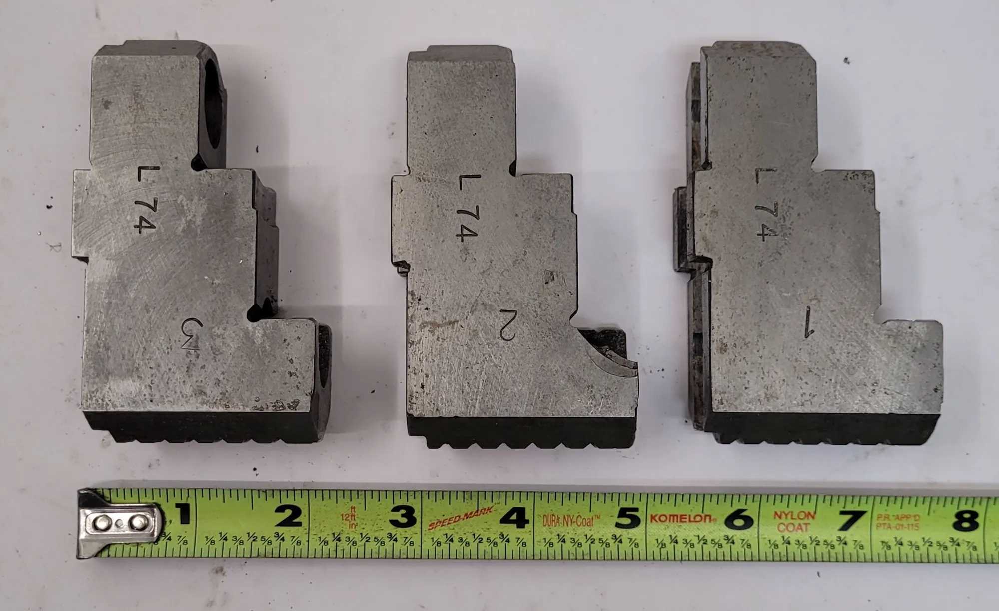 PRATT BURNERD CHUCK JAWS - 3 PIECE - MACHINE TOOLING