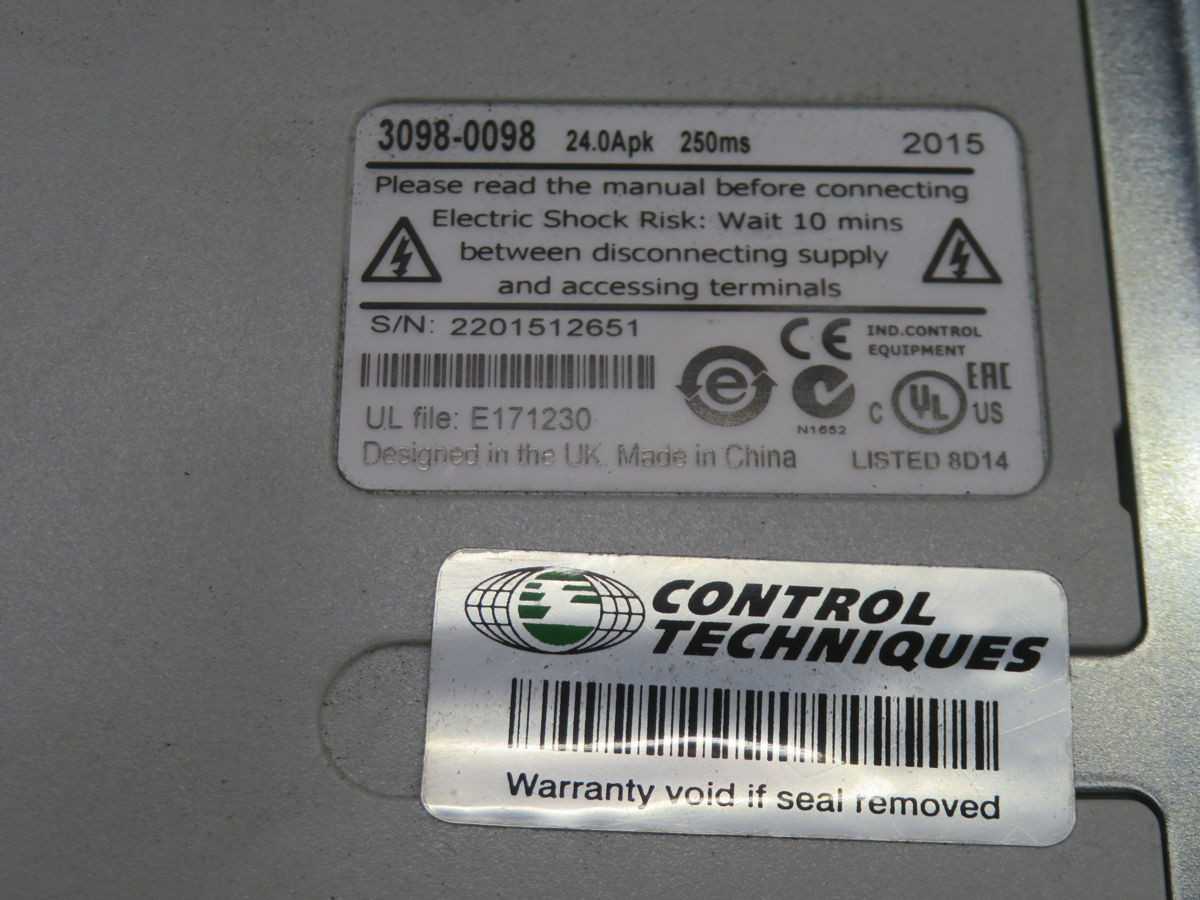 CONTROL TECHNIQUES 3098-0098 LEROY-SOMER DIGITAX T264252 - MOTOR DRIVES