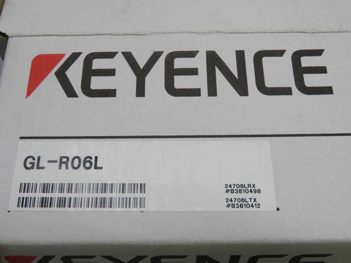 Keyence GL-R06L Safety Light Curtain, 60 mm Detect Height, 10 mm Beam Pitch, 7 Beams, 24 VDC, 7 ms Response, IP65/67 - SENSORS