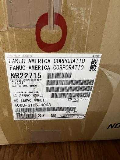 FANUC A06B-6105-H003 1.5KW SERVO AMPLIFIER FOR R-J3IB CONTROLLERS, 6-AXIS MOTION CONTROL - SERVO DRIVES
