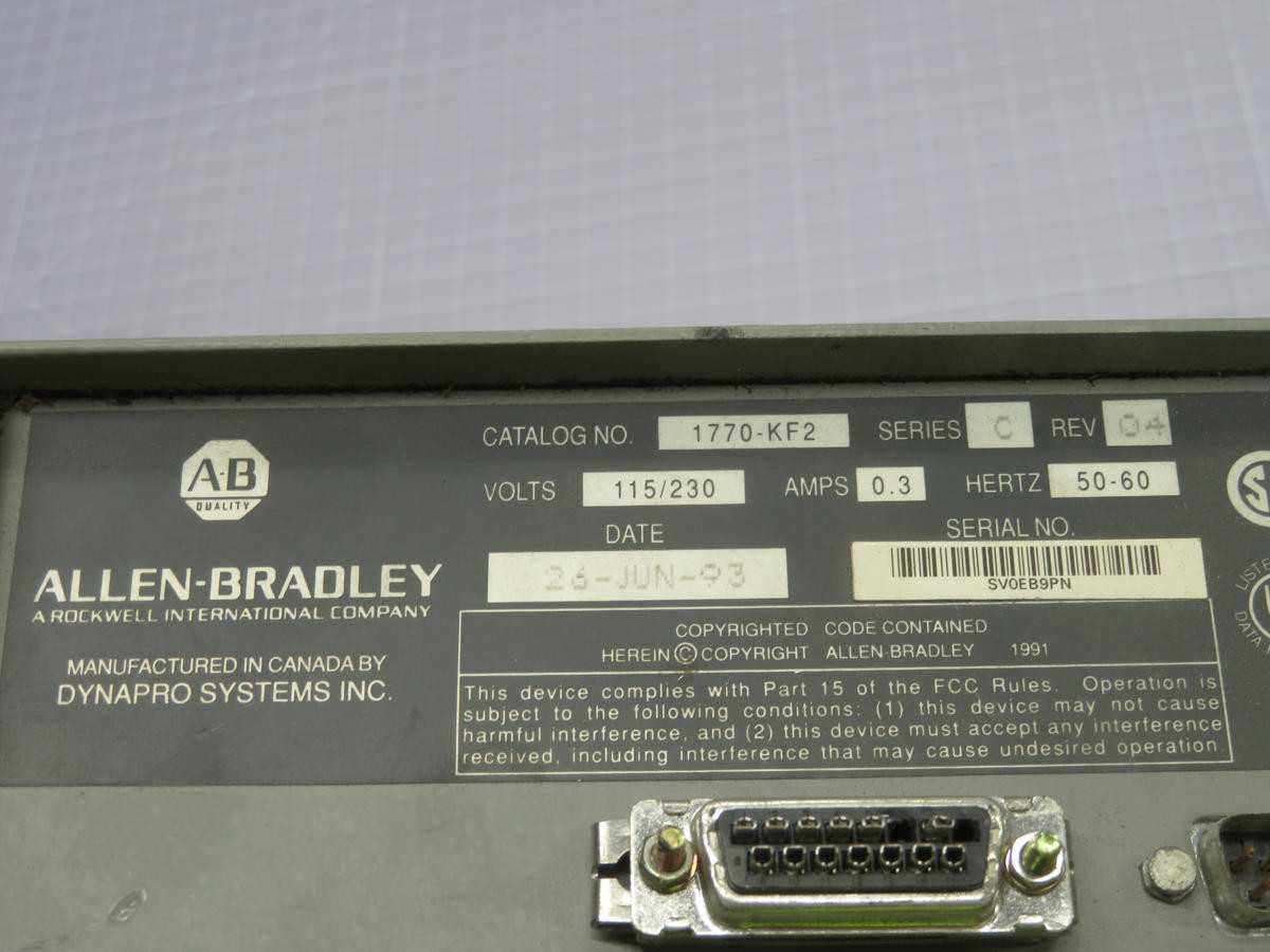 Allen Bradley 1770-KF2 Async Interface Mod, RS-232/422/423, 110-19200 Baud, 115/230VAC, 0.3A - SERVO DRIVES