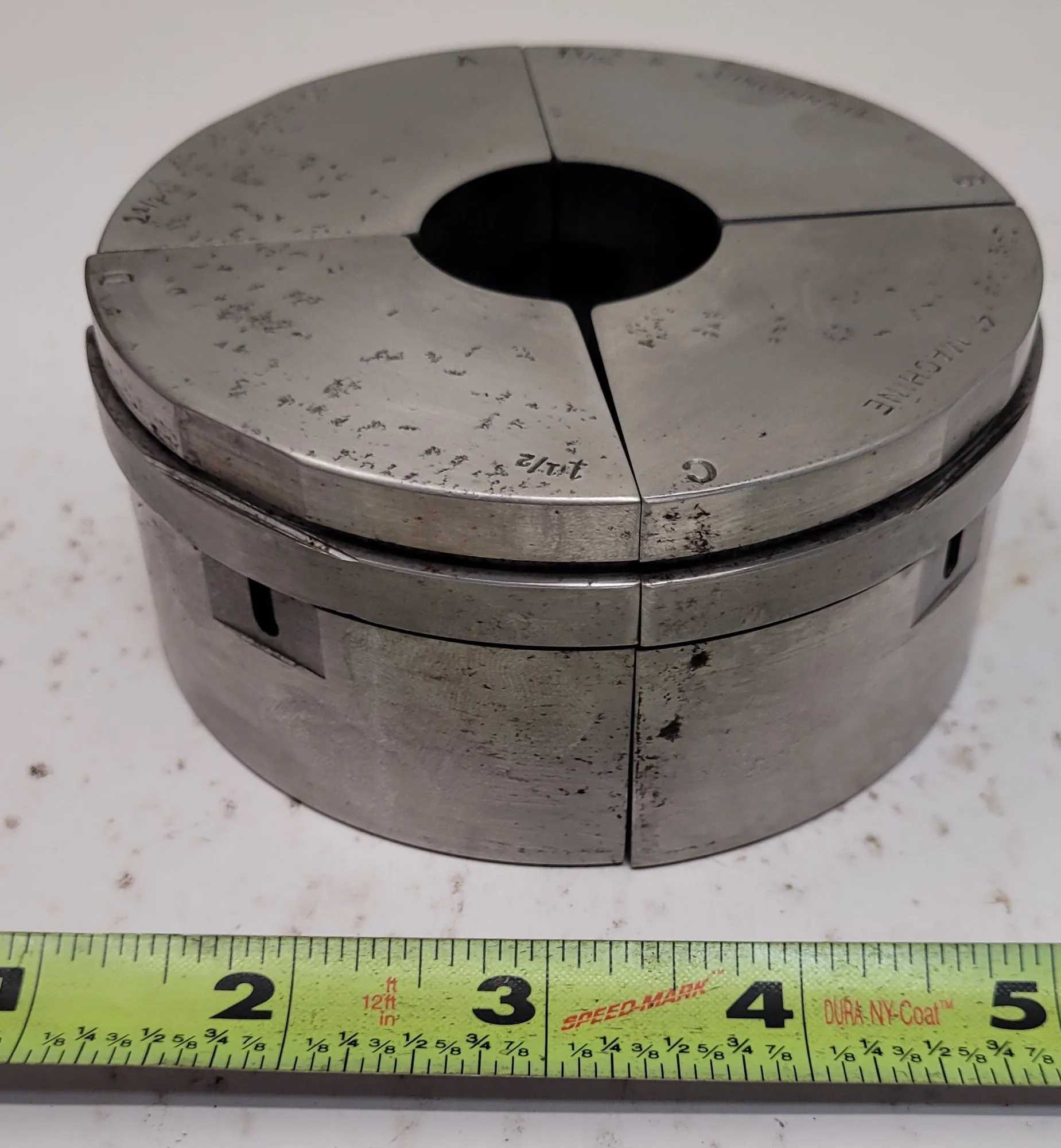 SUPERIOR CINCINNATI COLLET PAD, S-STYLE EMERGENCY, 1 1/2" SIZE, 2” HEIGHT, NON-SERRATED INTERIOR - MACHINING TOOLING & PARTS