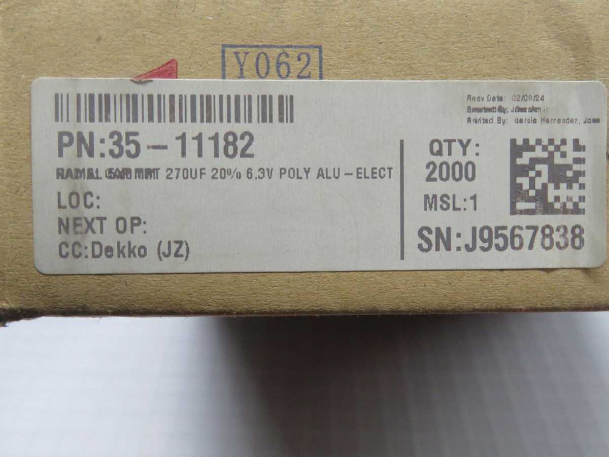 LOT OF 2000 35-11182 ELECTROLYTIC CAPACITOR T267300 - ELECTRICAL COMPONENTS