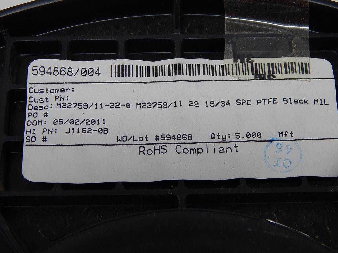Lot of 2000 Ft Harbour SSM19018-22B-UE-0 Wire - ELECTRICAL PLUGS