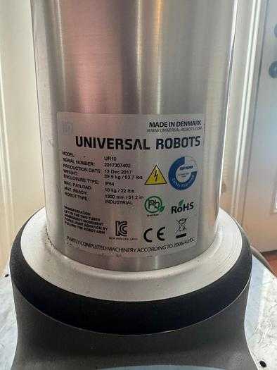 2017 UNIVERSAL ROBOTICS UR10 COLLABORATIVE ROBOT, 10KG PAYLOAD, 1300MM REACH - COLLABORATIVE ROBOTS