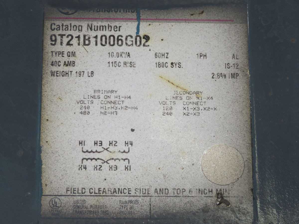 GE 9T21B1006G02 TRANSFORMER T259209 - MACHINING ACCESSORIES & TOOLING