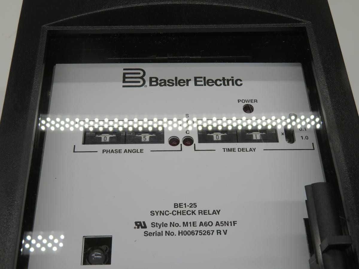 BASLER ELECTRIC BE1-25 PROTECTIVE RELAY T221986 - PROTECTION RELAY