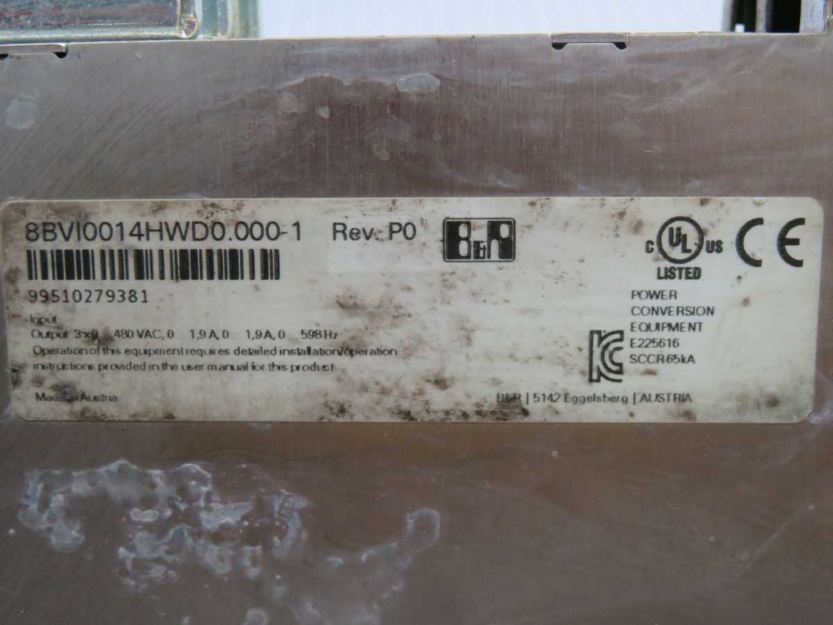 B&R Automation 8BVI0014HWD0.000-1 Inverter T263217 - POWER INVERTERS