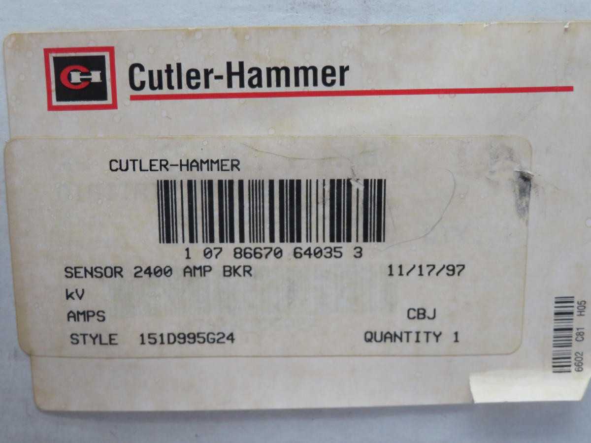 Cutler Hammer 151D995G24 Sensor And Rating Plug Kit, 2400 Amp Rating - SENSORS