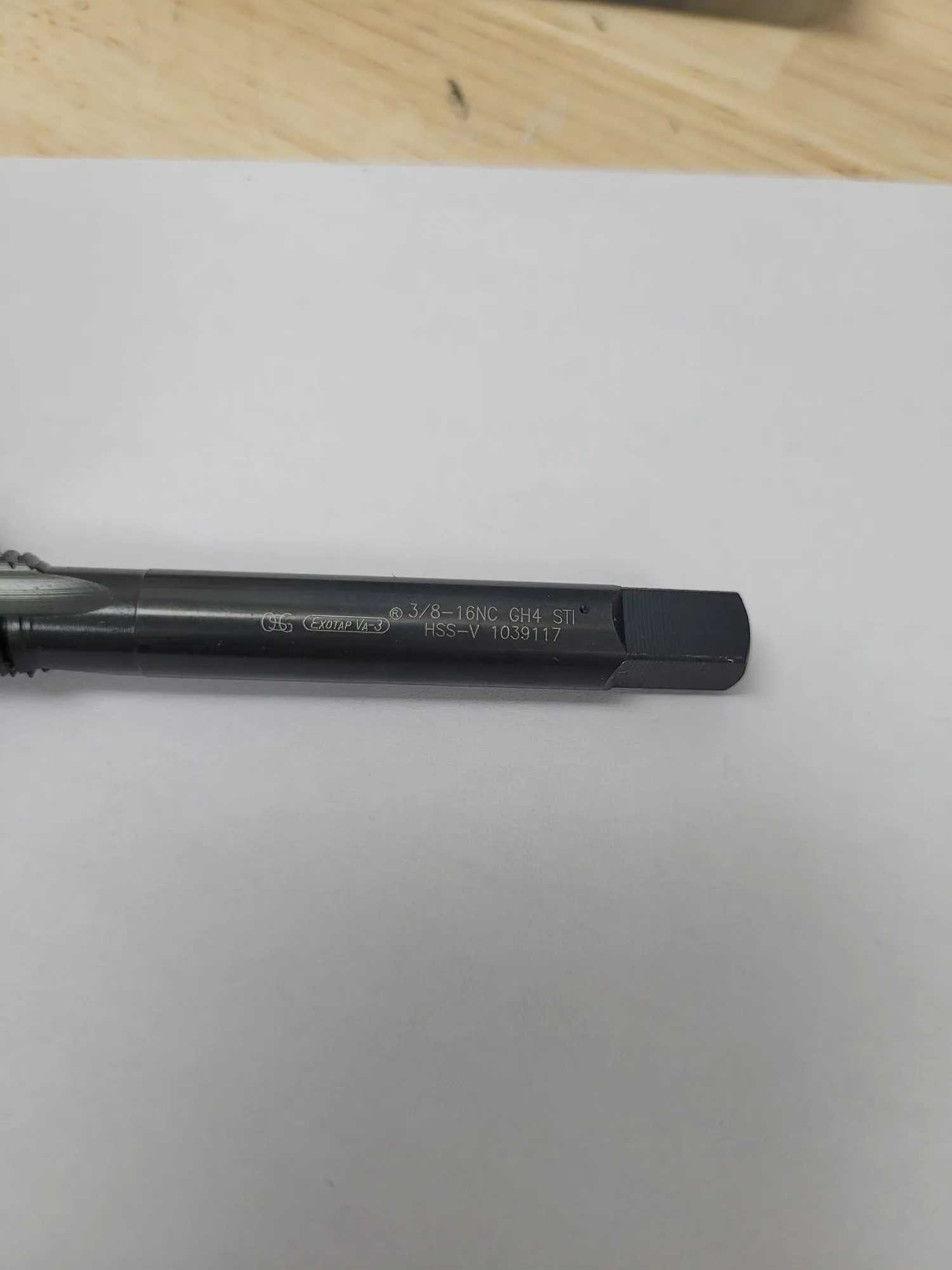 OSG TAP AND DIE EXO TAP VA-3, 3/8-16 UNC GH4, 3010401, RIGHT HAND, 3 FLUTES - MACHINING TOOLING & PARTS