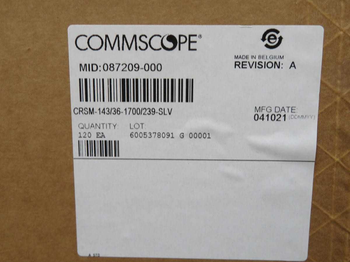 LOT OF 100 COMMSCOPE 087209-000 RDT-SM12J00D01590 - FIBER OPTIC CABLE