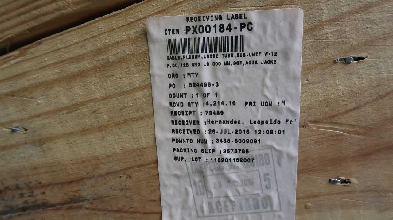 COMMSCOPE P-096-MP-5L-F12AQ 760038646, OM3 PLENUM, 96 FIBERS, 12200 FT LENGTH, -20C TO +70C TEMP - FIBER OPTIC CABLE