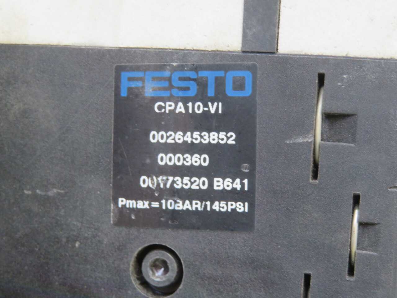 FESTO CPA10-VI 173520 Valve Terminal T261670 - Precision Control for Automation - PNEUMATIC VALVE