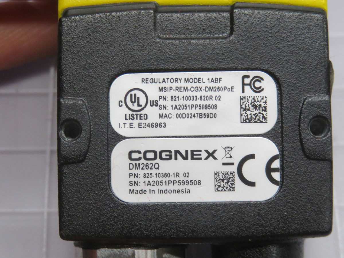 Cognex DM262Q 825-10360-1R Barcode Reader T267571 - SCANNERS
