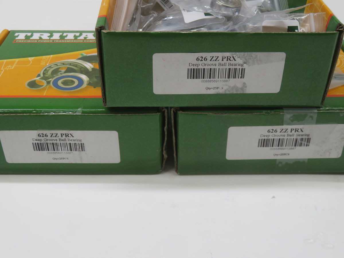LOT OF 75 TRITAN 626 ZZ PRX MINIATURE DEEP-GROOVE RADIAL BALL BEARINGS T268275 - BEARINGS